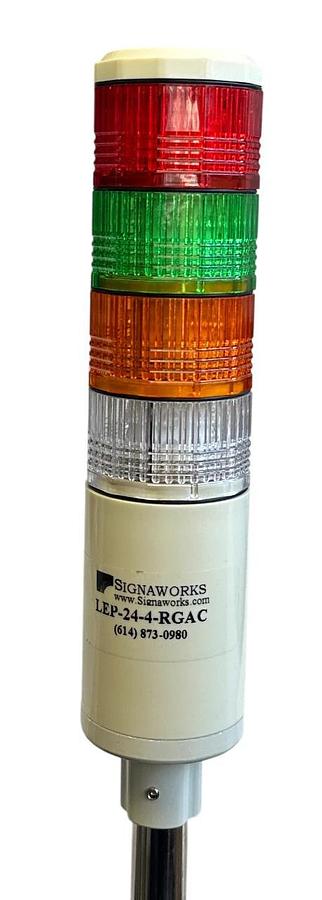 SIGNAWORKS LEP-24-4-RGAC / LEP244RGAC SIGNAL TOWER STACK LIGHT 24V NSNP