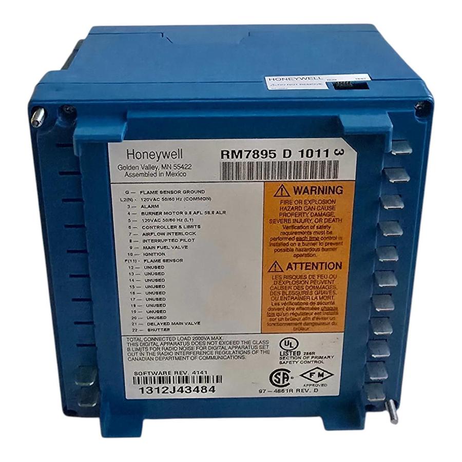 Honeywell RM7895D1011 7800 Series Automatic Burner Control 120V RM7895 D 1011