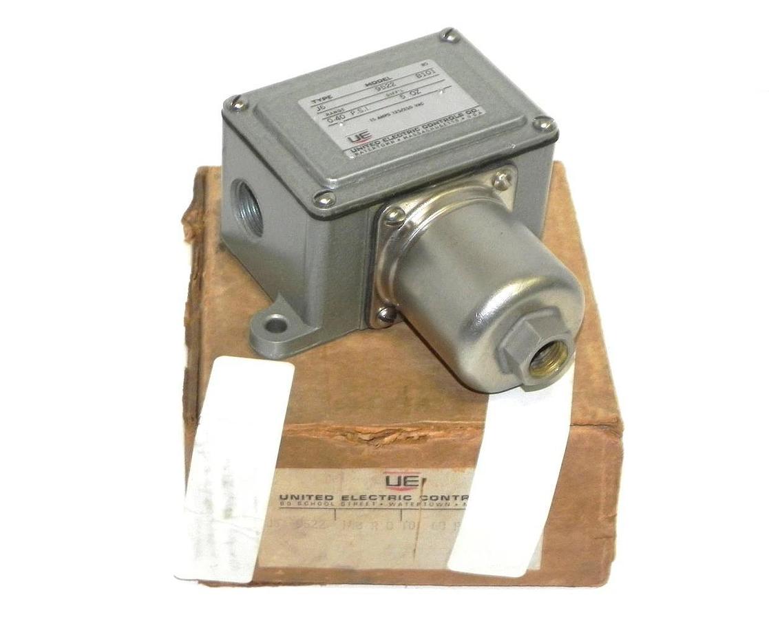 Used NIB UNITED ELECTRIC J6-9522-148 PRESSURE SWITCH 0-40PSI, J695SS148