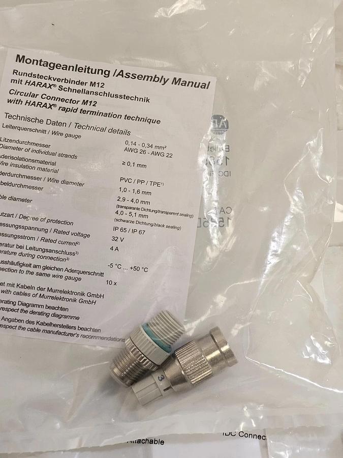 Used LOT OF 25 NEW ALLEN BRADLEY 1585D-M4DC-H IDC FIELD ATTACHABLE CONNECTORS SER. A