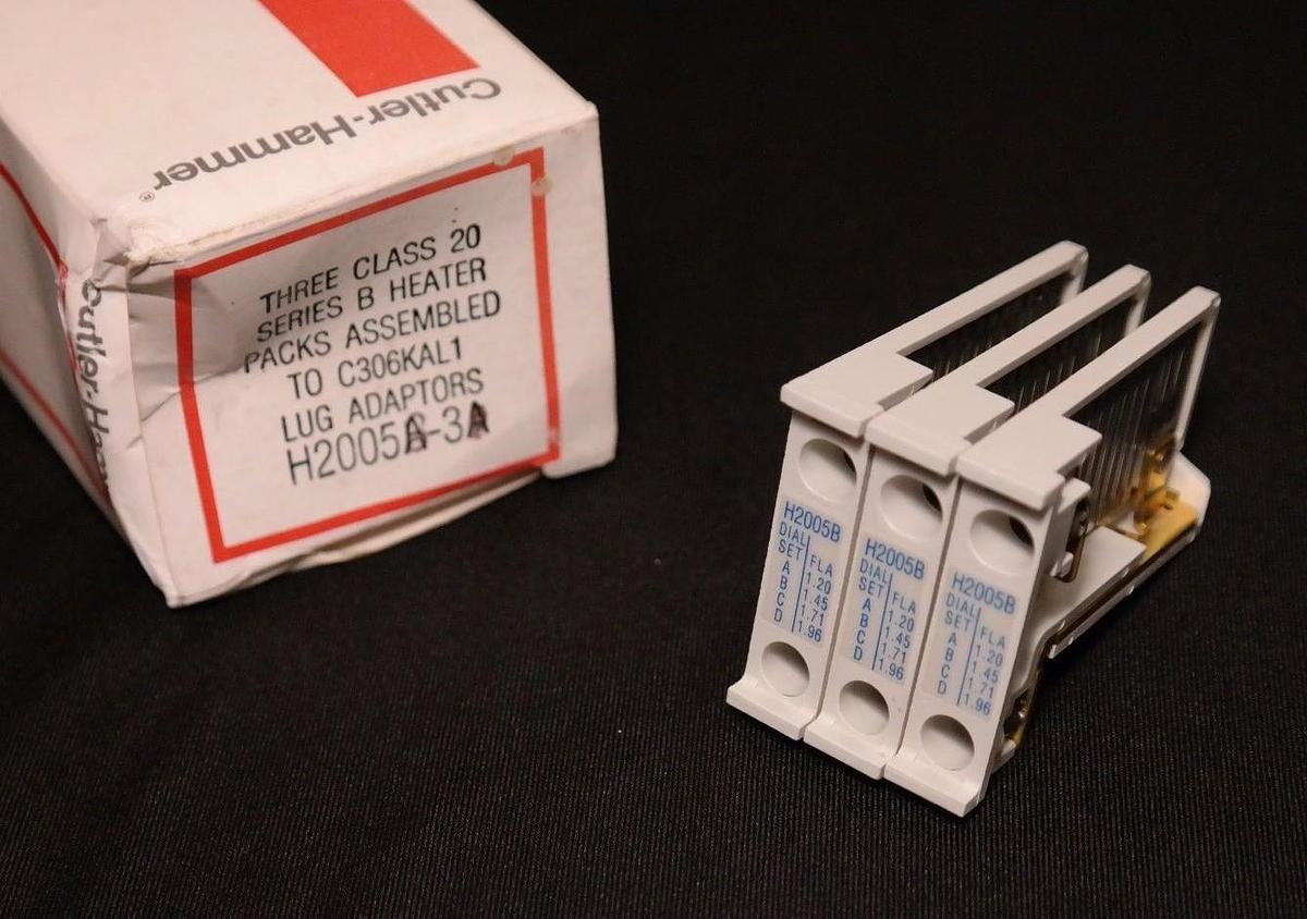 Used BOX OF 3 NEW CUTLER-HAMMER H2005B HEATER ELEMENTS FREEDOM SERIES 1.20-1.96 AMP