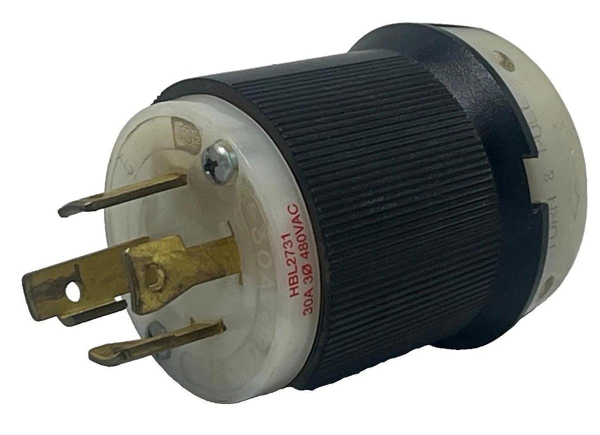 Used HUBBELL HBL2731 Twist-Lock Industrial Connector Body 30A 480VAC