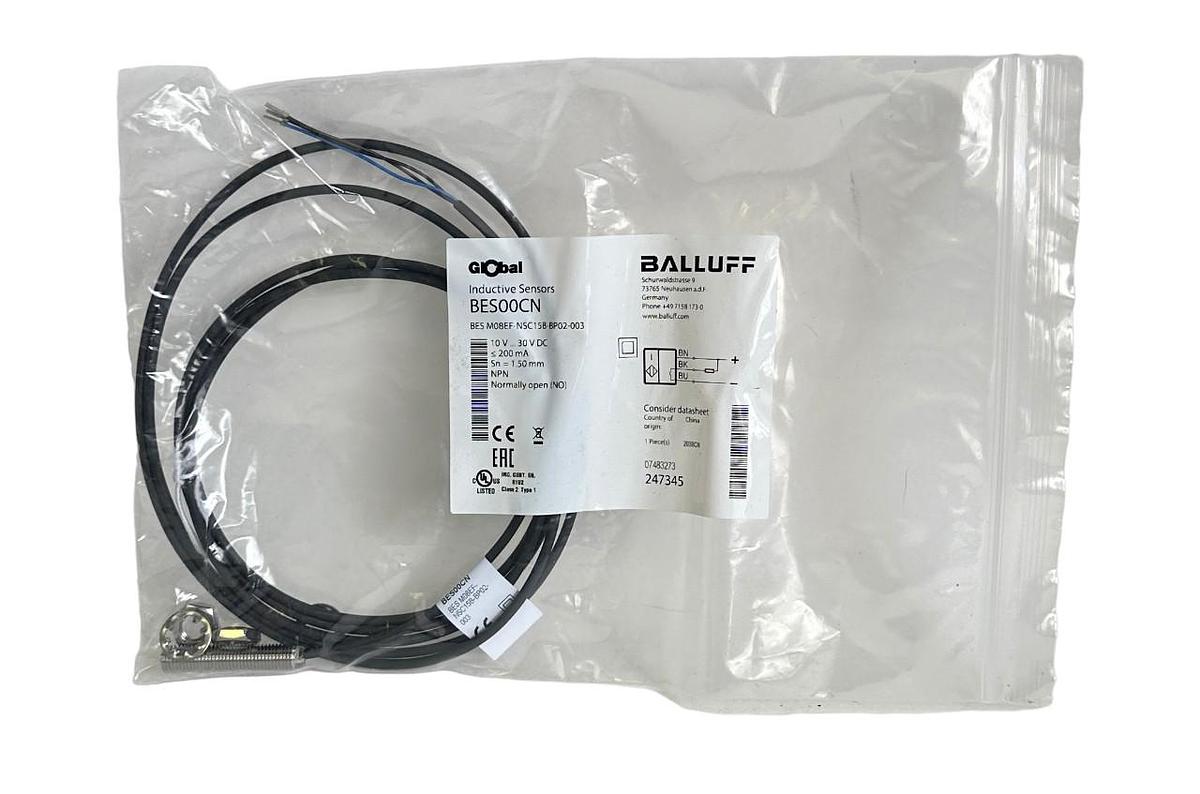 Used NEW BALLUFF BES00CN / BES M08EF-NSC15B-BP02-003 INDUCTIVE SENSOR 10-30VDC 200mA