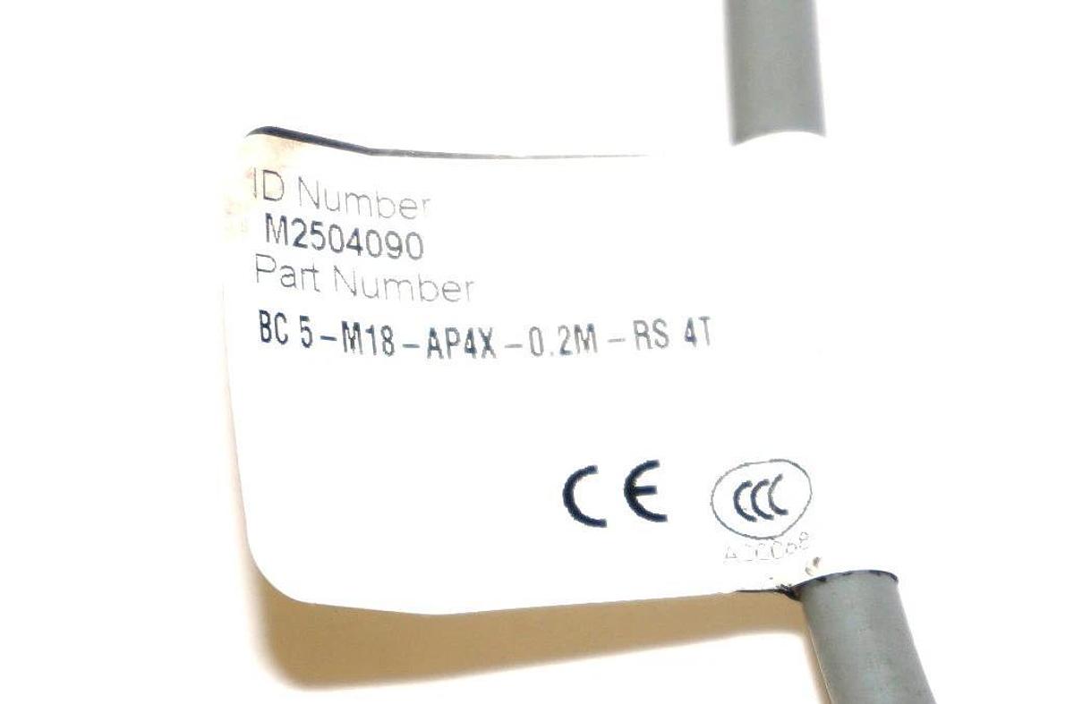 Used TURCK BC 5-M18-AP4X-0.2M-RS 4T CAPACITIVE SENSOR M2504090, BC5-M18-AP4X
