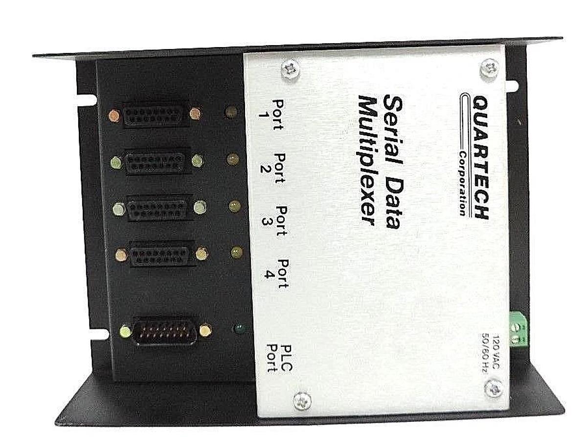 Used NIB QUARTECH 8517 SERIAL DATA MULTIPLEXER 120VAC, 50/60HZ W/ 8591-03 CABLE