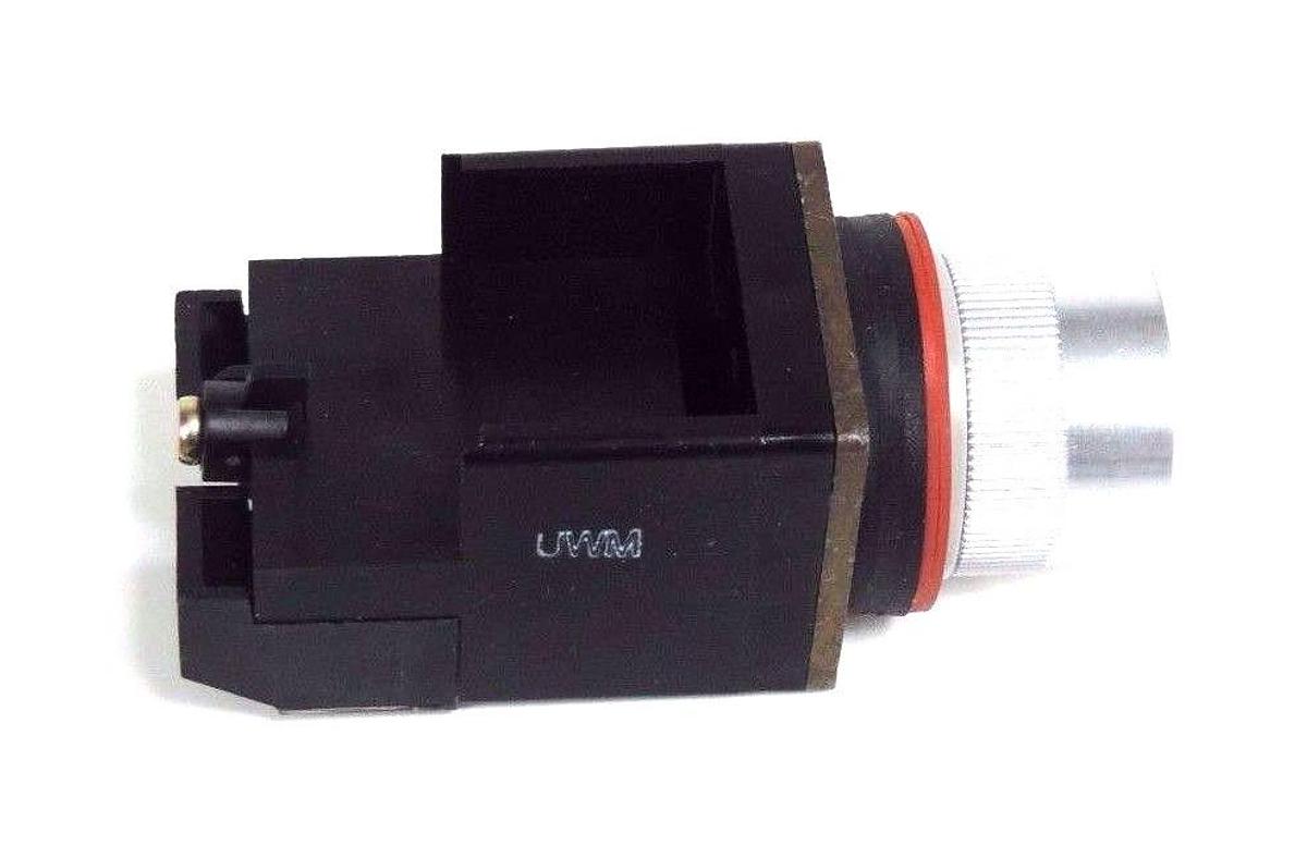Used NIB ALLEN BRADLEY 800MR-A2AS SER. C SMALL ROUND PUSH BUTTON BLACK, 800MRA2AS