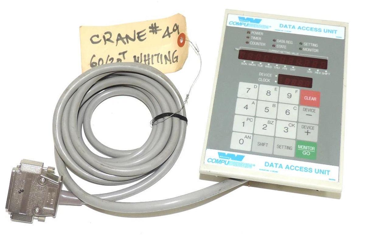 Used WHITING COMPULOGIC 384300D DATA ACCESS UNIT BRIDGE CRANE ELECTRIC MOTOR CONTROL