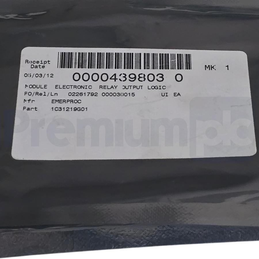Used Emerson Westinghouse Ovation 1C31219G01 16-Ch Relay Output Logic Module DCS NSNP