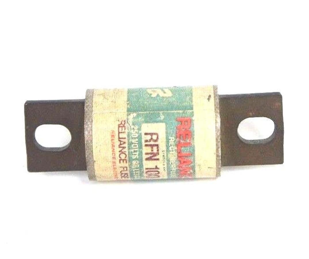 Used RELIANCE RFN 100 RECTIFIER FUSE RFN100 250 VOLTS OR LESS