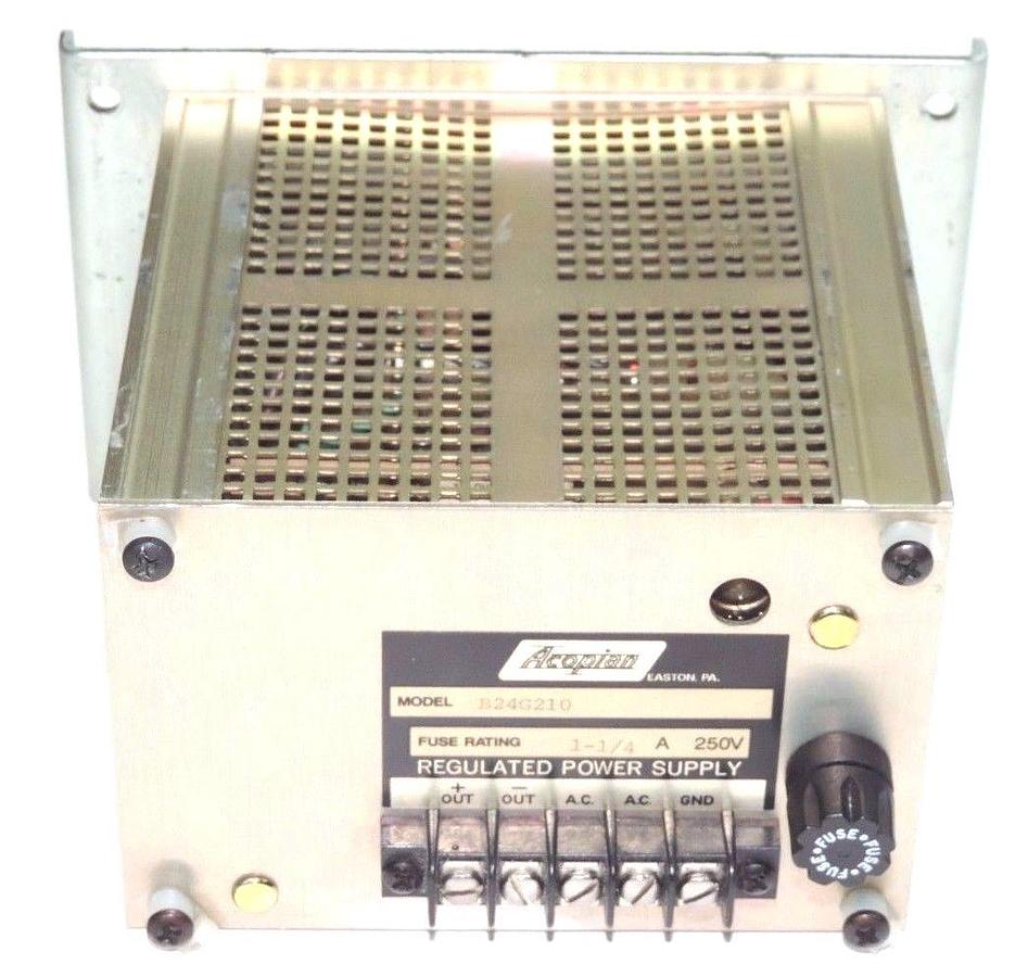 Used LOT OF 2 ACOPIAN B24G210 REGULATED POWER SUPPLIES 1-1/4A 250V