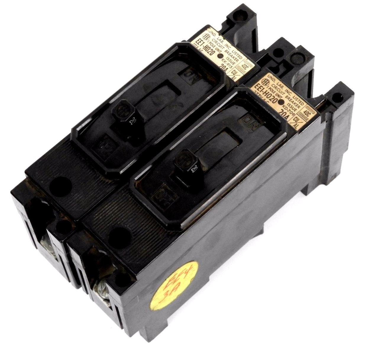 Used LOT OF 2 ITE / SIEMENS EE1-H020 CIRCUIT BREAKERS 20AMP 1POLE, EE1H020