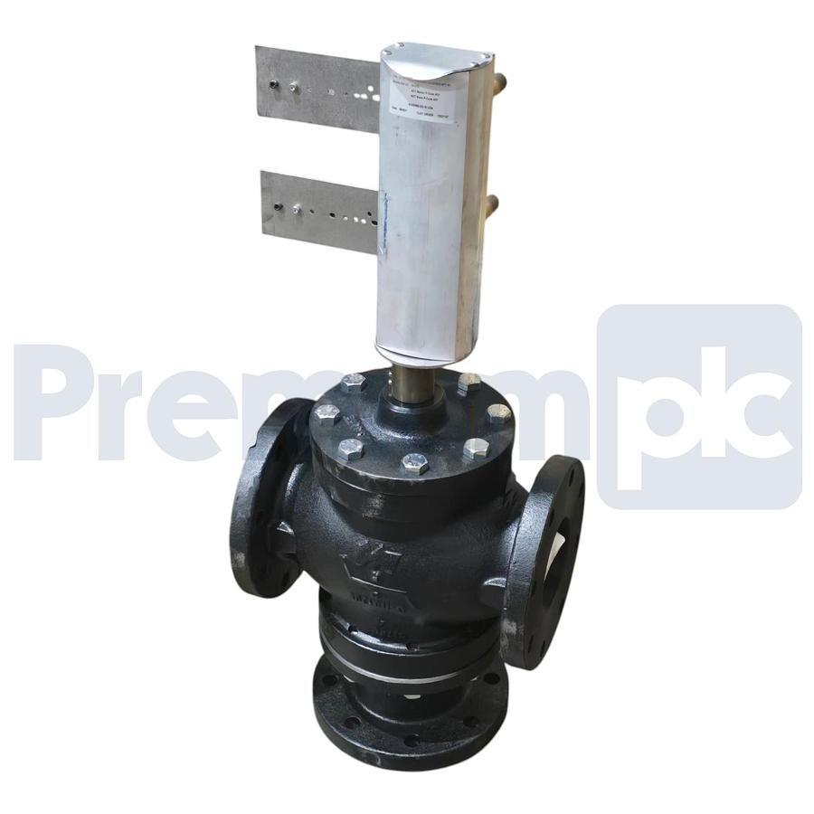 Used Belimo G7100-10113 4" DN100 3-Way Flanged Globe Valve NO/FO w/Actuator Stack NEW