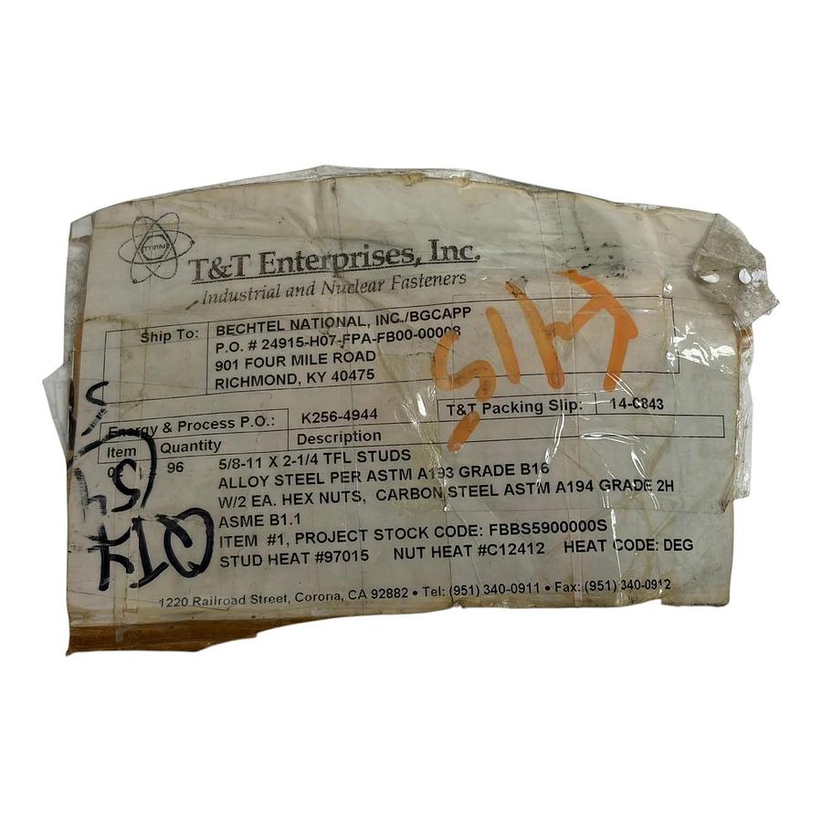 Used EBG 3" 3/600 B16.36 SA/A105N Orifice Flange Union Assembly STD New Surplus