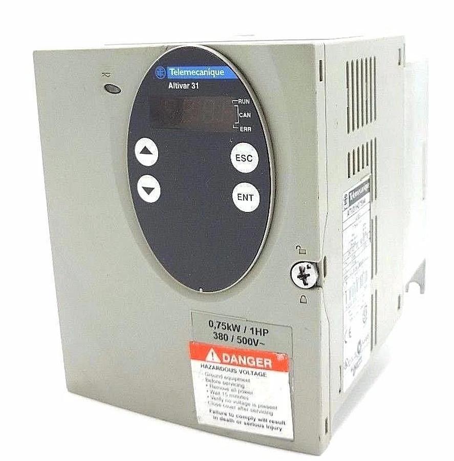 Used TELEMECANIQUE ATV31H075N4 ALTIVAR SPEED DRIVE 0,75KW, 1HP, 380/500V