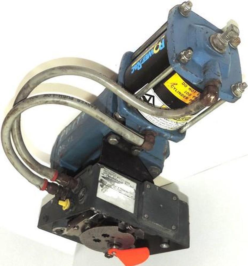 Used BAILEY AV1121040 PNEUMATIC POSITIONER WITH DEZURIK 9454201 PowerRAC CYLINDER