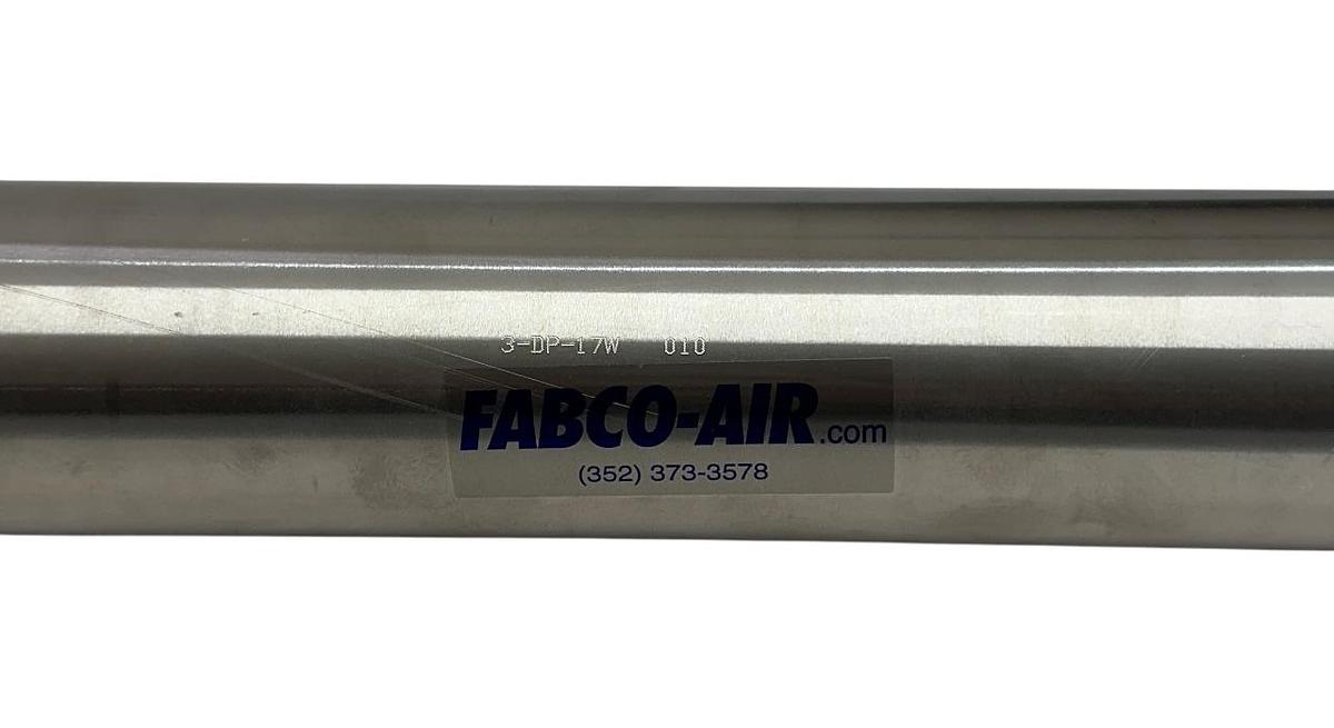 Used FABCO-AIR 3-DP-17W / 3DP17W PNEUMATIC CYLINDER 2-1/2'' BORE DOUBLE-ACTING NSNP