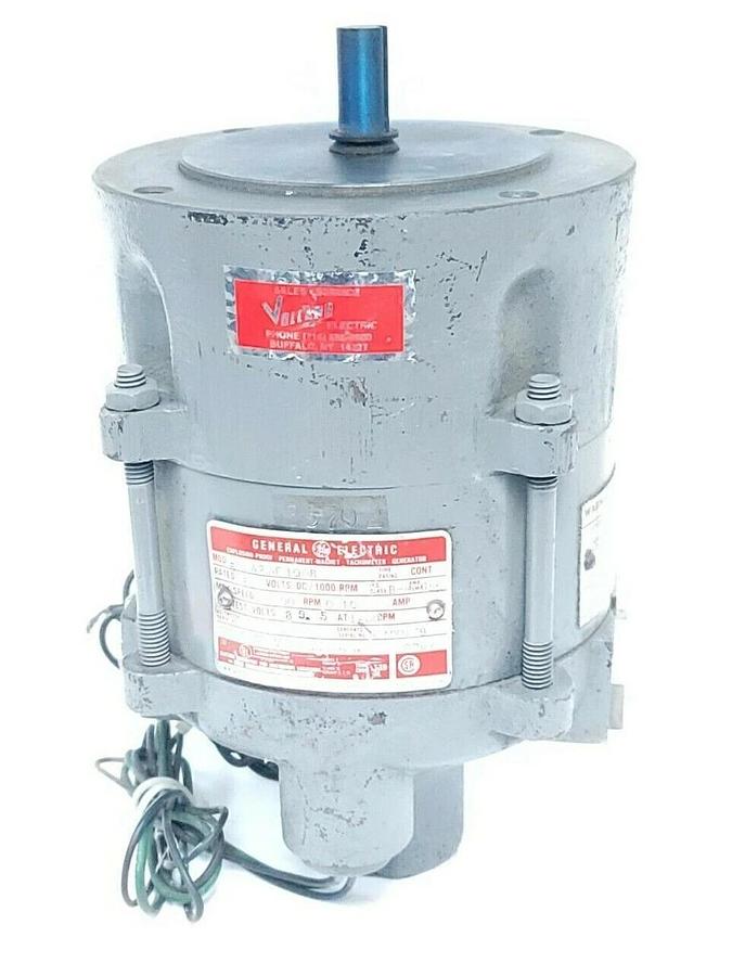Used GENRAL ELECTRIC 5BC42AE1008 TACHOMETER GENERATOR 50VDC 5000RPM .10AMP