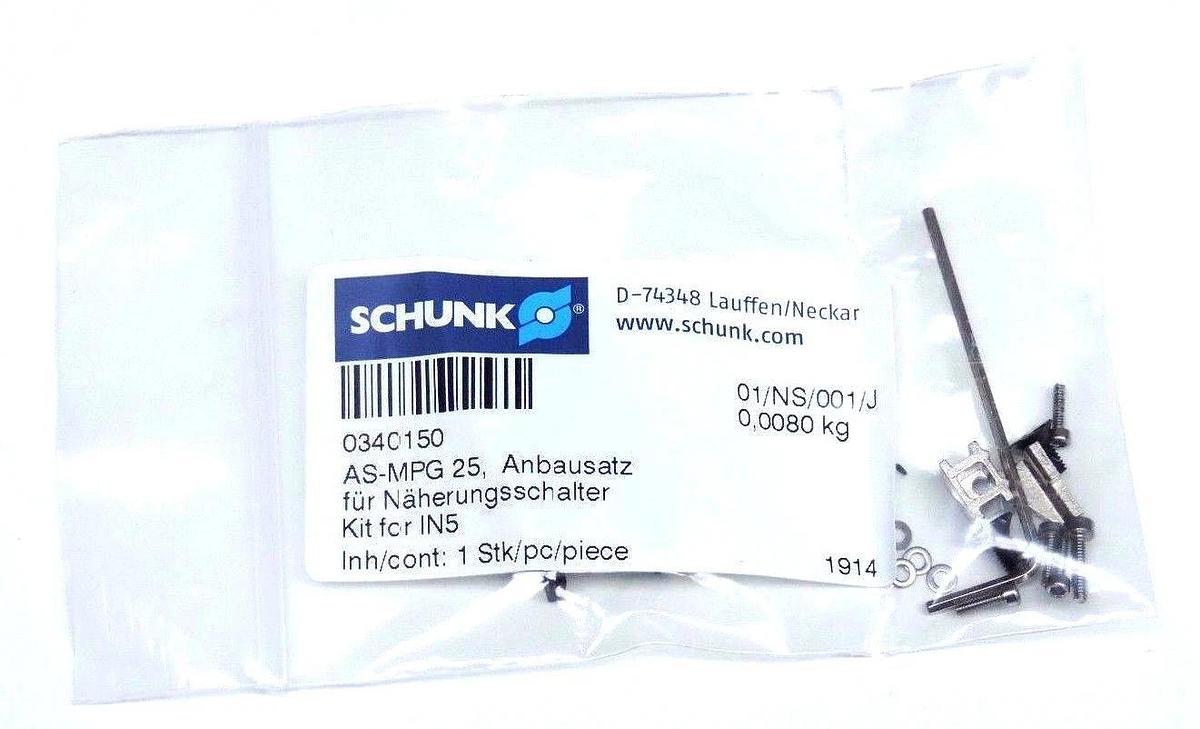 Used NIB SCHUNK 0340150 CONVERSION KIT FOR LATERAL AS-MPG 25