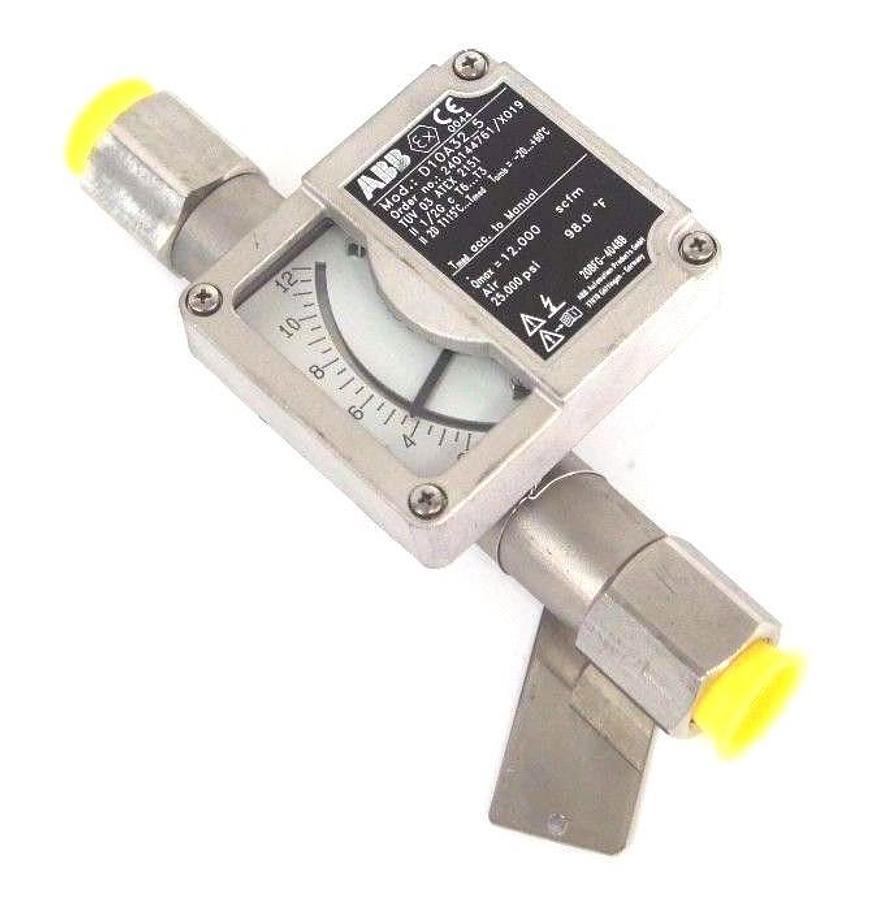 Used NEW ABB D10A32-5 FLOWMETER 1/2" NPT ORDER NO. 240144761/X019 D10A325