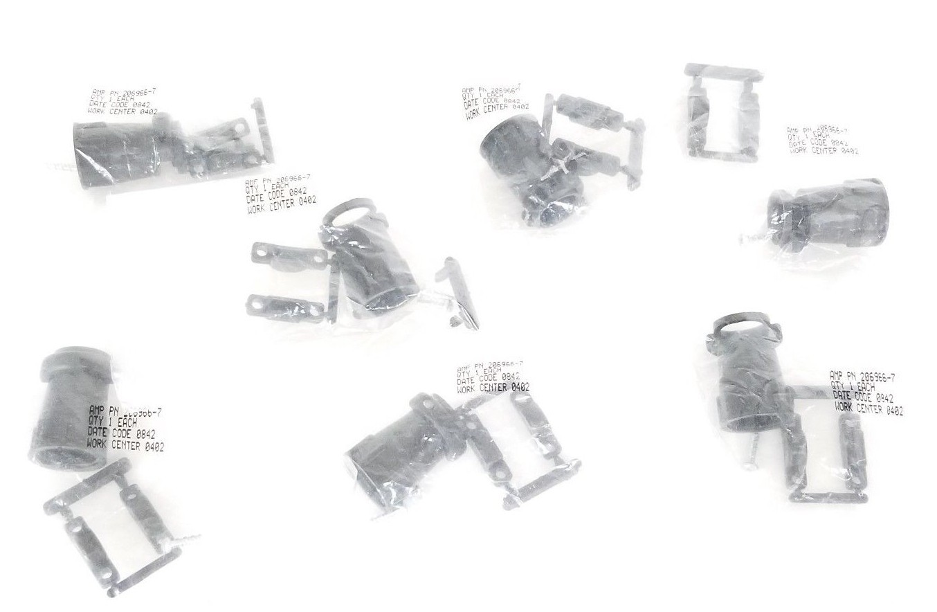 LOT OF 7 NEW AMPHENOL 206966-7 CABLE CLAMP ASSEMBLIES 2069667