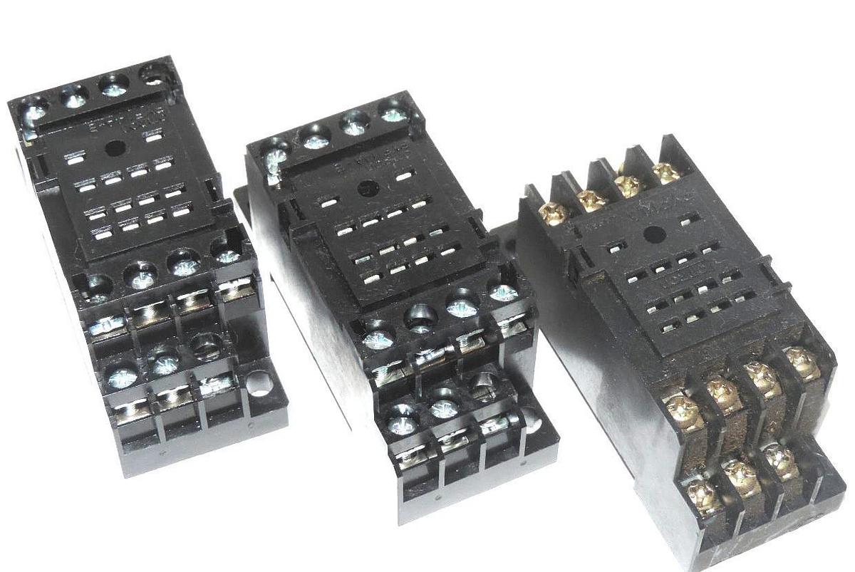 Used LOT OF 3, OMRON PYF14A RELAY SOCKETS