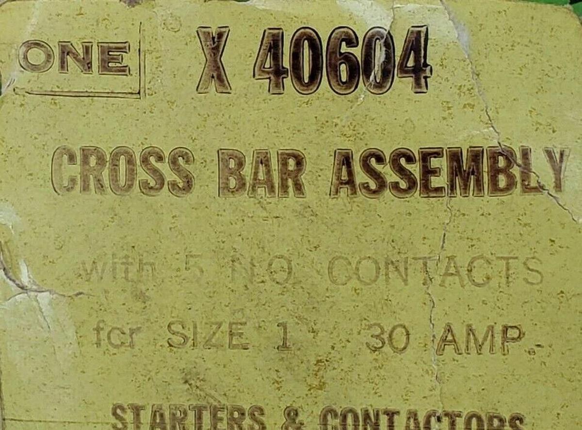 NEW ALLEN-BRADLEY X-40604 CROSS BAR CONTACT BLOCK ASSEMBLY, 5NO, 30A, X40604