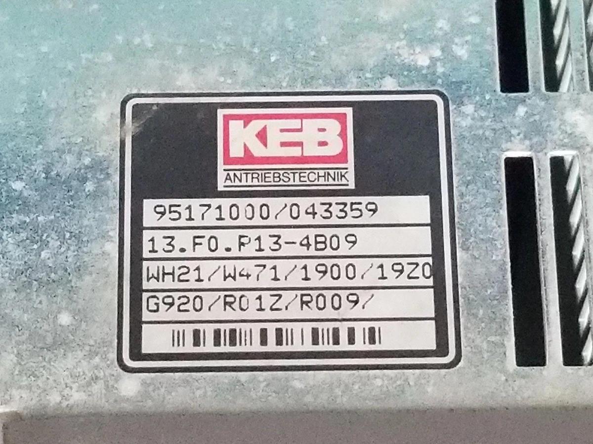 Used KEB COMBIVERT FT101661 CONVERTER DRIVE 13.F0.R13-4B09 , 370-720VDC, 500VAC