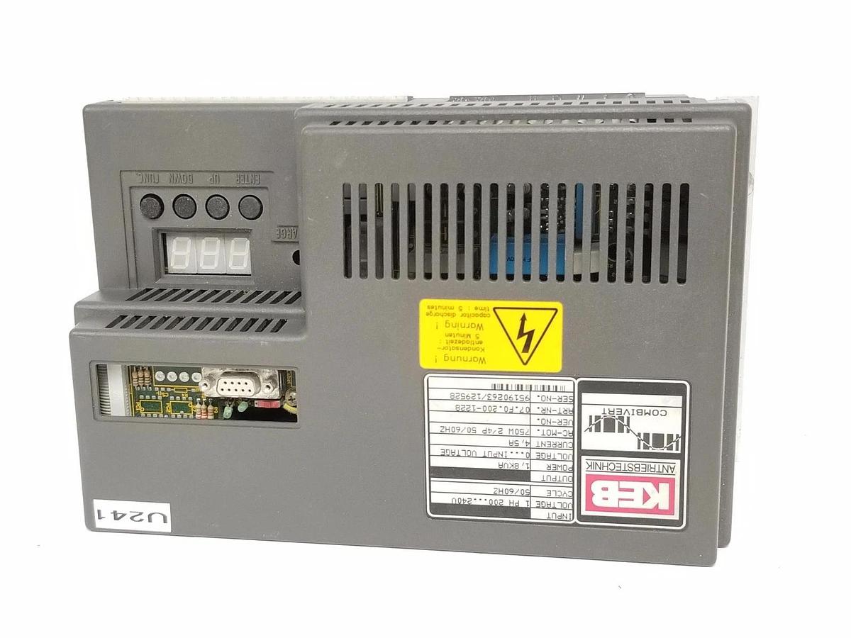 Used KEB 07.F0.200-1228 COMBIVERT DRIVE 1PH, 200-240V, 50/60HZ 1,8KVA 4,5A