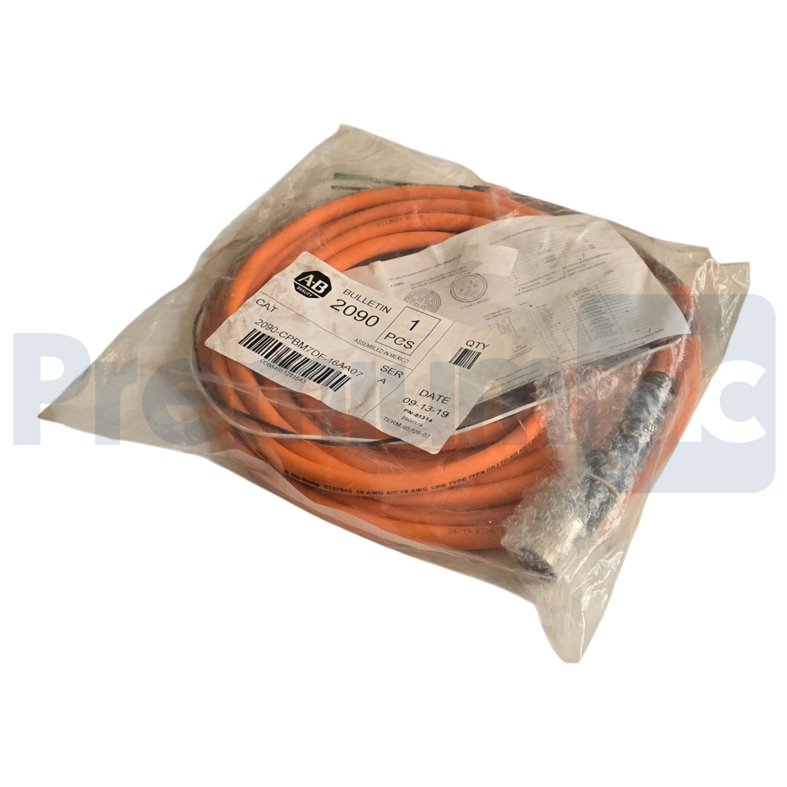Used ALLEN BRADLEY 2090-CPBM7DF-16AA07 /A SpeedTEC 7m MP MOTOR POWER/BRAKE CABLE NSMP