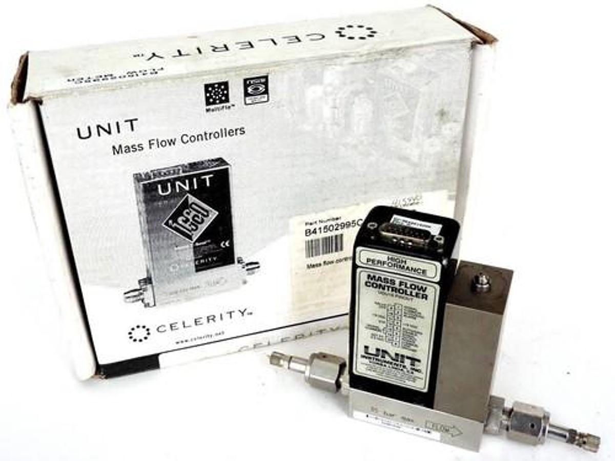 Used NIB UNIT INSTRUMENTS UFC-1200A MASS FLOW CONTROLLER 35 BAR MAX UFC1200A