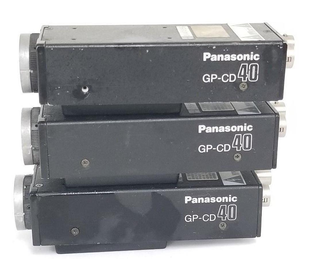 Used LOT OF 3 PANASONIC GP-CD40 CAMERAS INDUSTRIAL CCD 12VDC, 150MA, GPCD40
