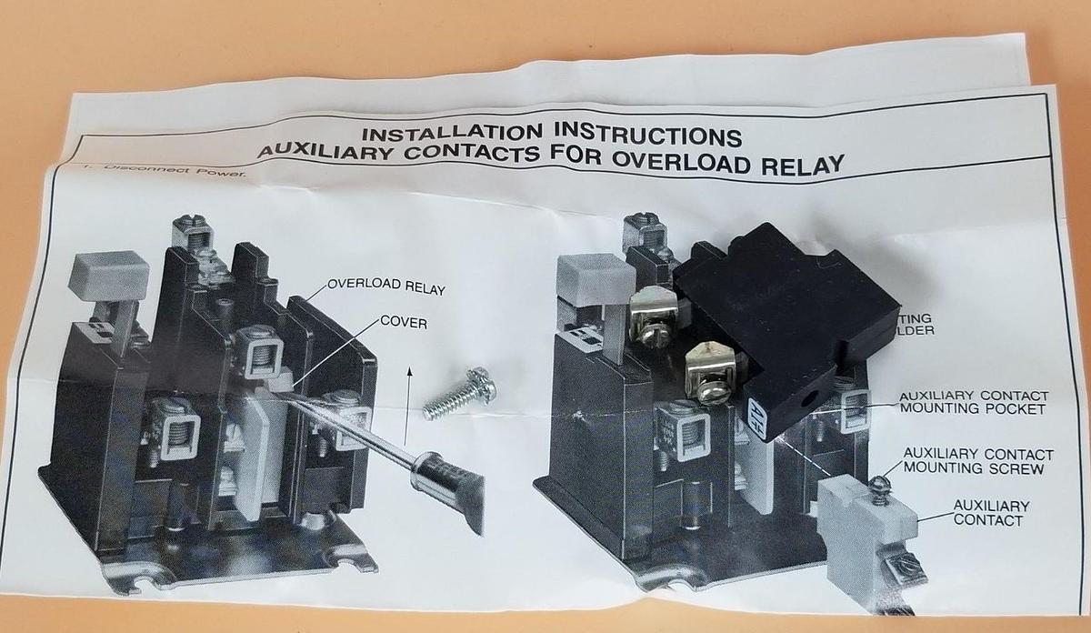 LOT OF 8 NIB EATON CUTLER-HAMMER C300KA1 AUX. CONTACT KITS 1 N.O.