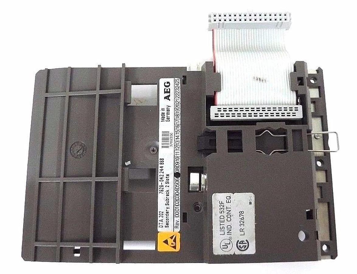 Used AEG SCHNEIDER ELECTRIC DTA 202 SECONDARY SUBRACK 2SLOTS 7628-042.244 868, DTA202