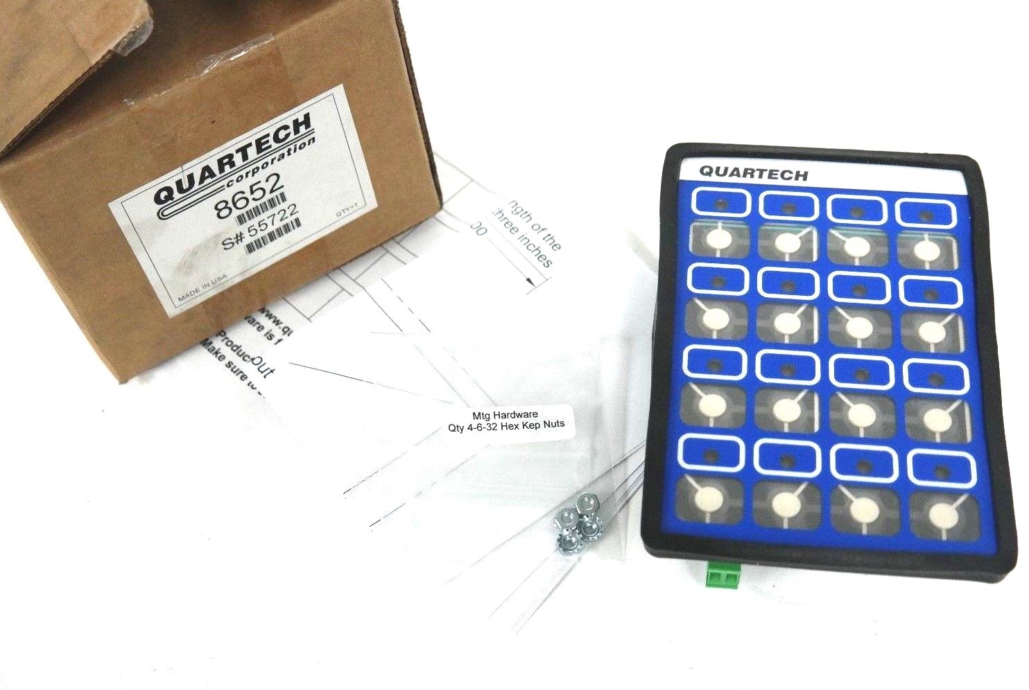 Used NIB QUARTECH 8652 PLC PROGRAMMING INTERFACE 16-KEY 5VDC
