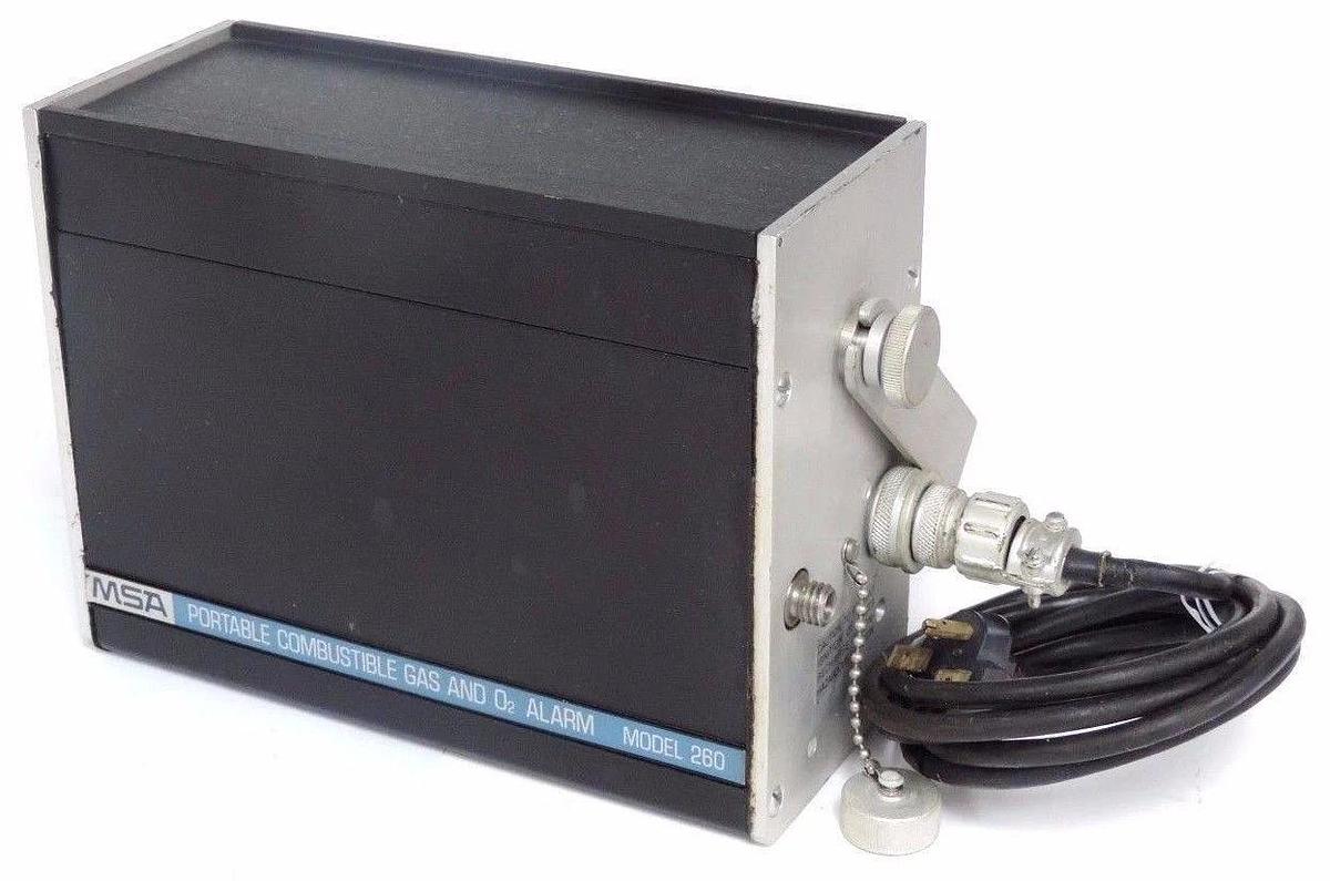 Used MSA MODEL 260 COMBUSTABLE GAS AND O2 ALARM P/N 449900 CALIBRATED FOR PENTANE