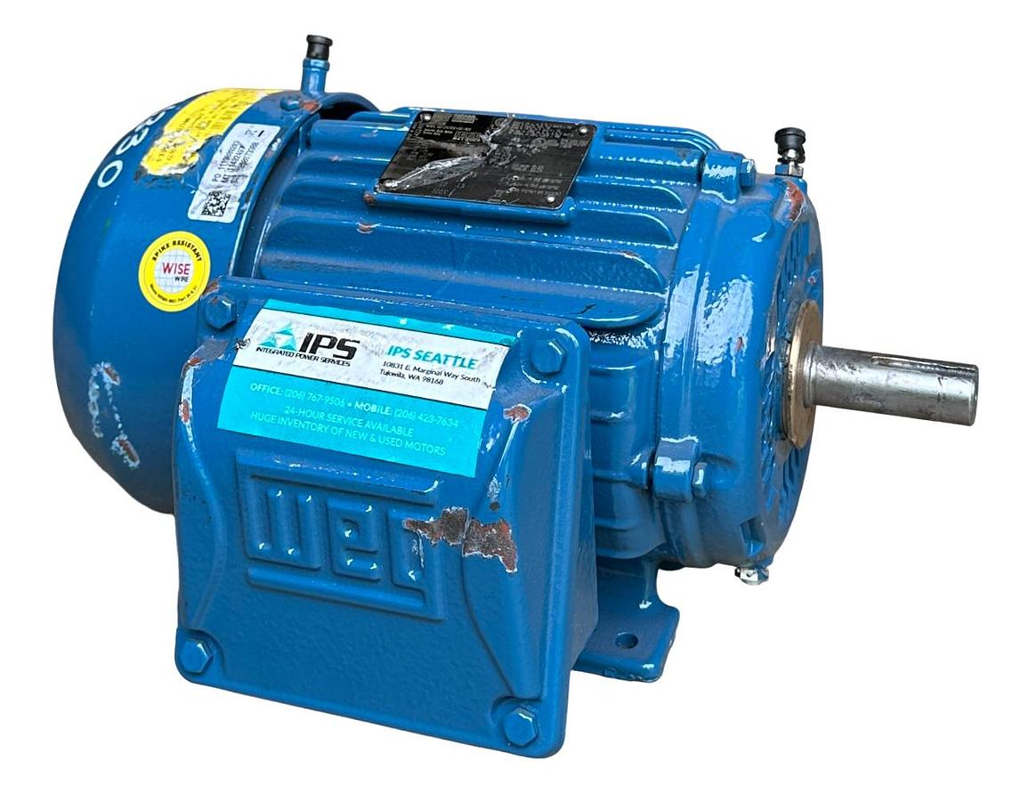Used WEG 00112ST3QIE145T-W22 / 00112ST3QIE145TW22 SEVERE DUTY MOTOR 3PH 1HP 460V NSNP