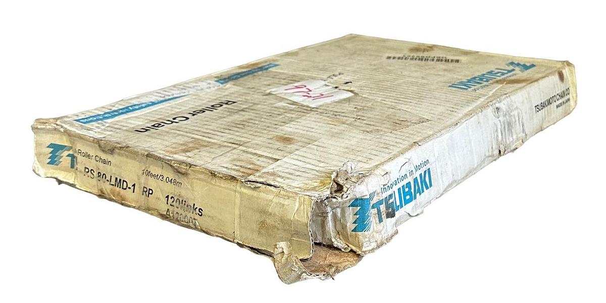 Used NEW TSUBAKI RS 80-LMD-1 RP / A120007 ROLLER CHAIN 10FT/3M 120 LINKS RS80LMD1RP