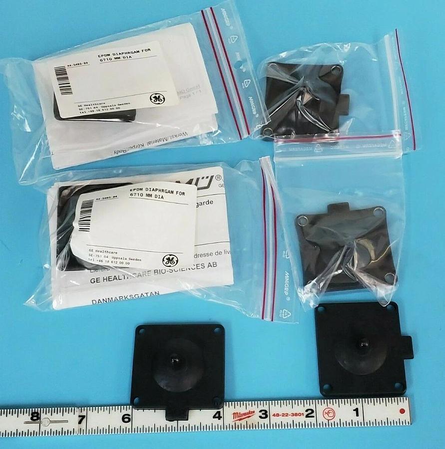 Used LOT OF 6 NEW GE HEALTHCARE 44-5493-94 EPDM DN10 DIAPHRAGMS FOR 6-10MM DIA.
