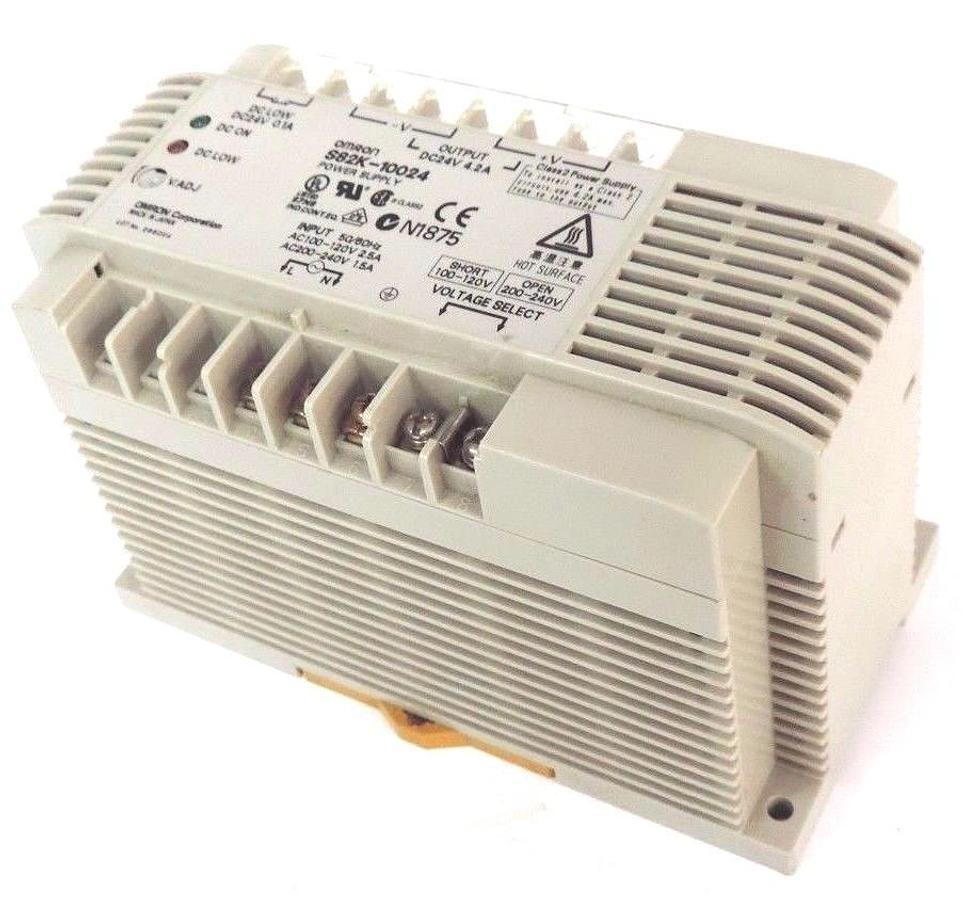 Used OMRON S82K-10024 POWER SUPPLY S82K10024, DC24V 0.1A OUTPUT: DC24V 4.2A