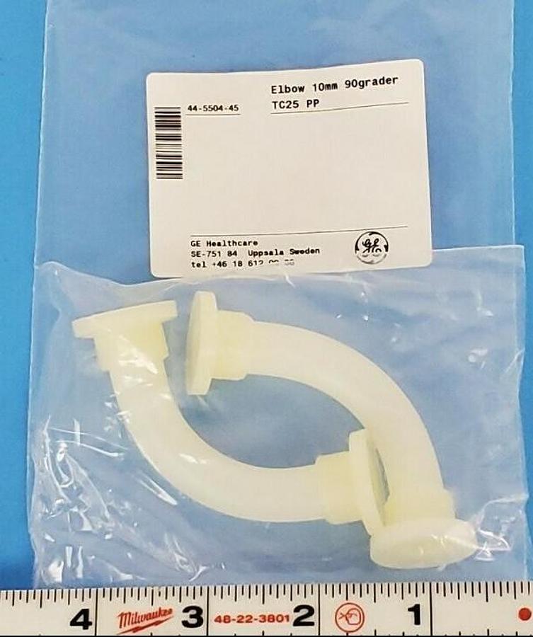 Used LOT OF 2 NEW GE HEALTHCARE 44-5504-45 ELBOWS 10MM 90DEG.