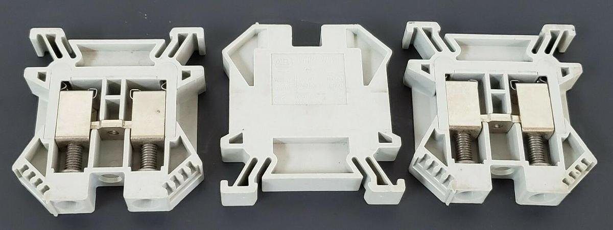 Used LOT OF 3 NEW ALLEN BRADLEY 1492-W16 TERMINAL BLOCK 16MM 800V GRAY, 1492W16