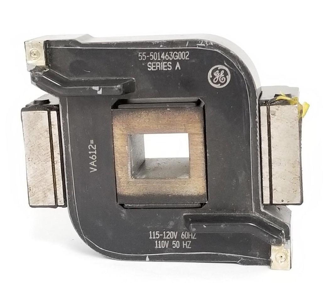 Used GENERAL ELECTRIC 55-501463G002 COIL ASSEMBLY 115-120/110VAC 60/50HZ 55-650355