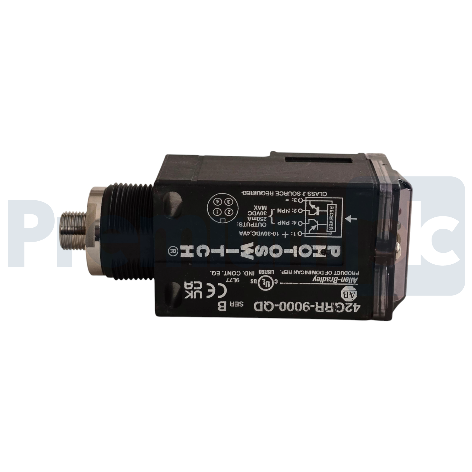 Used Surplus Allen Bradley 42GRR-9000-QD /B PHOTOSWITCH Photoelectric Sensor 10-30VDC
