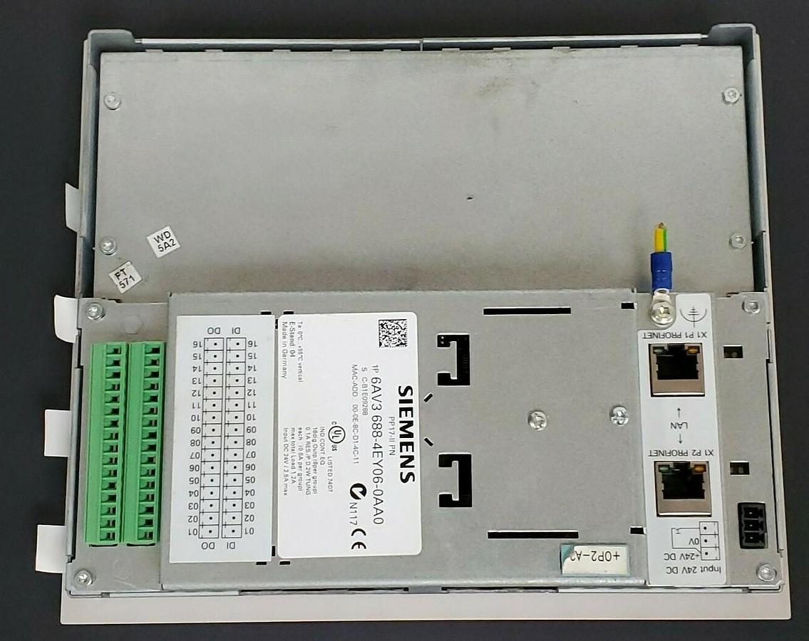 Used SIEMENS 6AV3 688-4EY06-0AA0 PUSH BUTTON PANEL PP17-II PN, 6AV36884EY060AA0