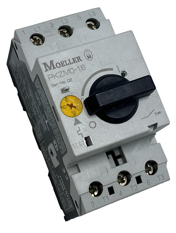 Used Moeller PKZM0-1,6 Motor Protective Circuit Breaker 1.0-1.6A 690V 3-Pole 0.55kW