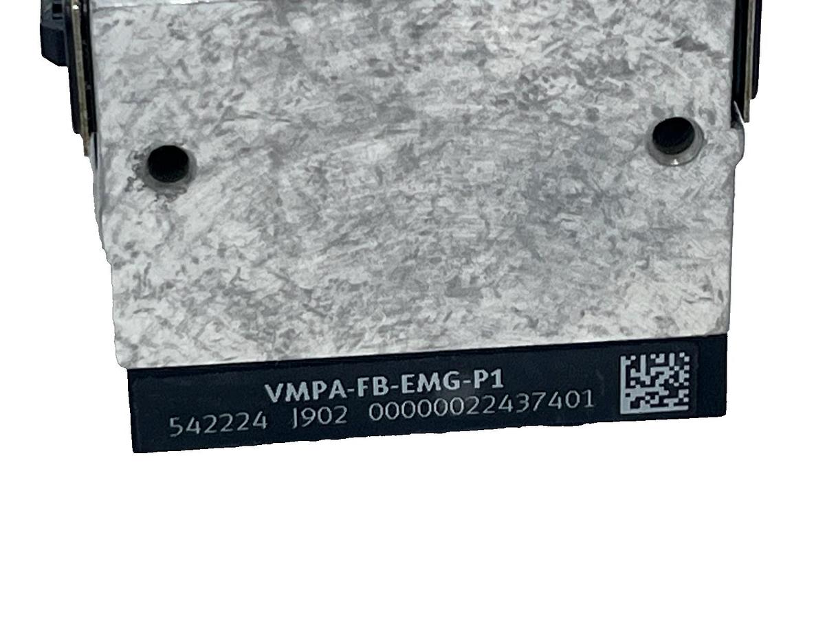 Used Festo MPA Valve Assembly: VMPA-FB-AP-P1 Sub-base & VMPA-FB-EMG-P1 Module