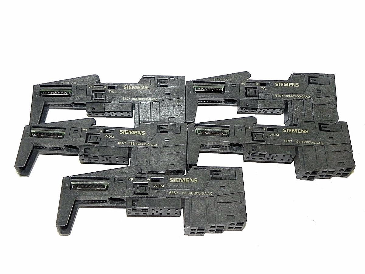 Used LOT OF 5 NEW SIEMENS 6ES7 193-4CB00-0AA0 TERMINAL TM-E15523-01 FOR ET200S 5PC/PK