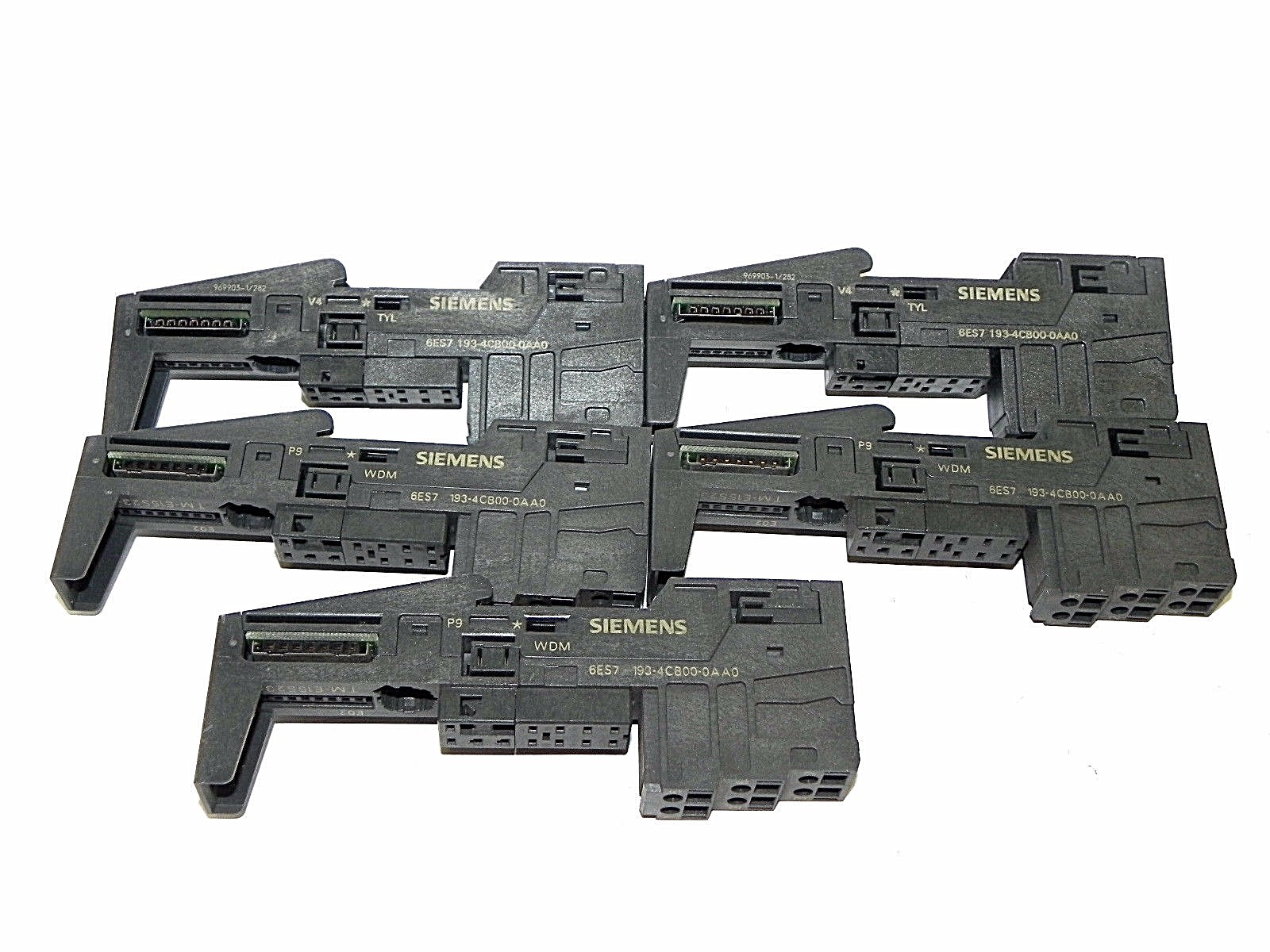 Used LOT OF 5 NEW SIEMENS 6ES7 193-4CB00-0AA0 TERMINAL TM-E15523-01 FOR ET200S 5PC/PK