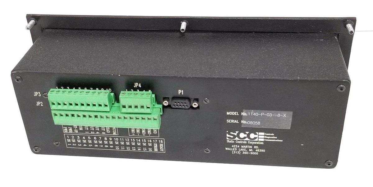 Used STATIC CONTROLS CORPORATION 1140-P-03-8-X OPERATOR INTERFACE 1140P038X