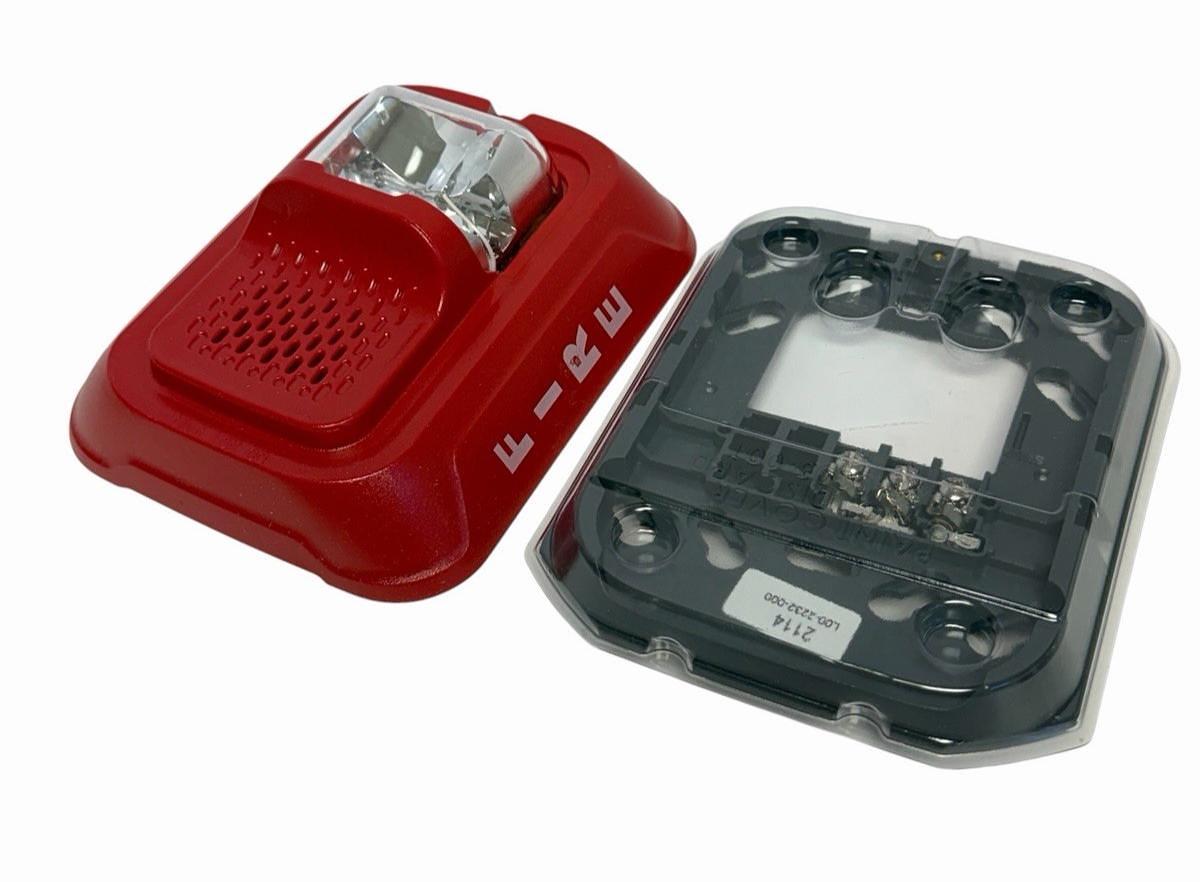 Used NIB SYSTEM SENSOR P2RL WALL HORN STROBE RED 2-WIRE INDOOR CLEAR LENS